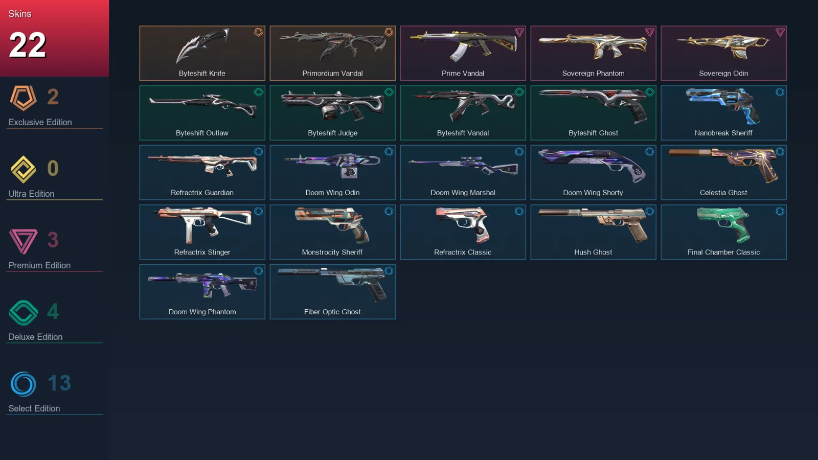 LA | Lv148 | Unranked | 22 Skin | 28 Agent | 62 Buddy