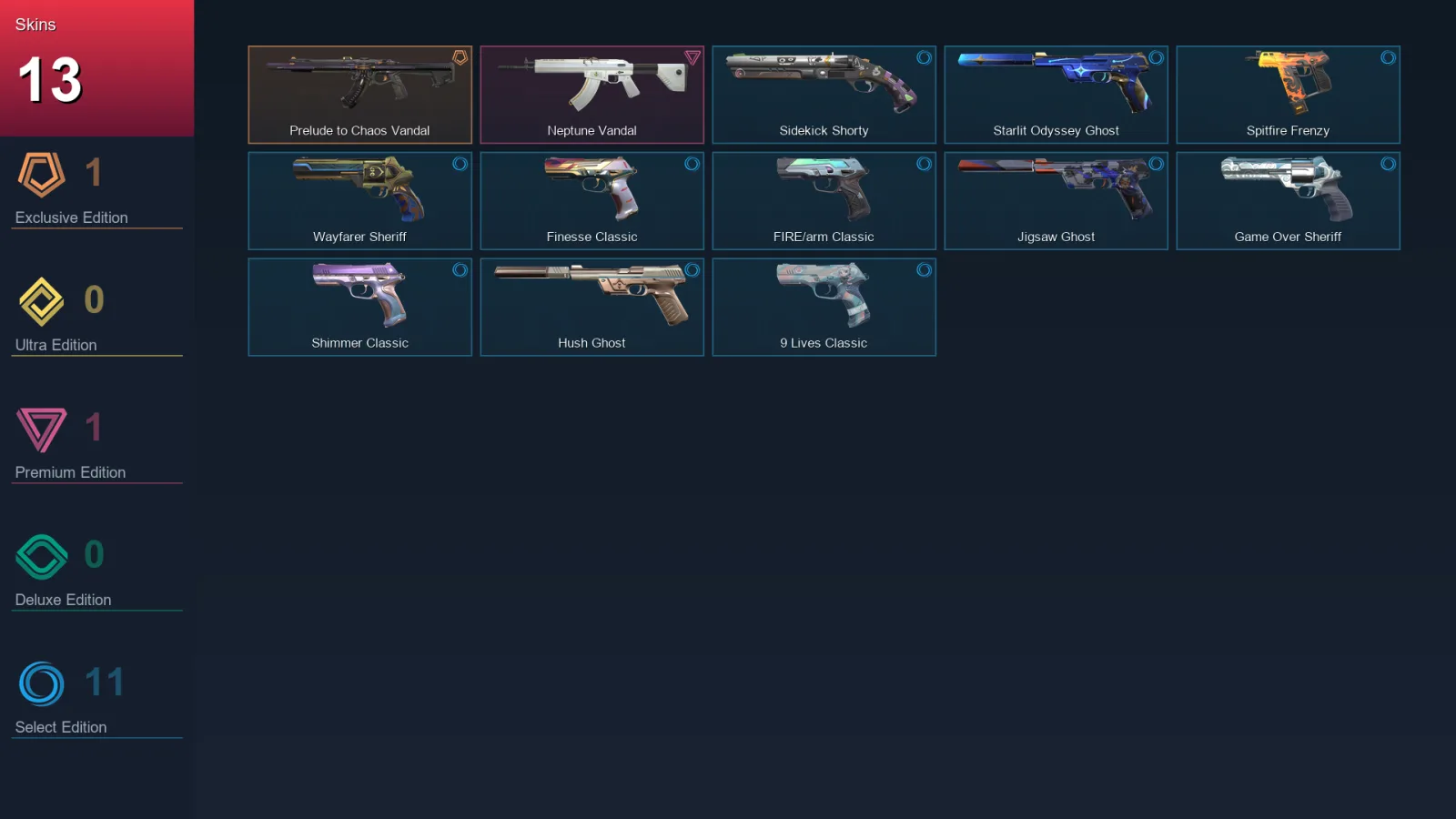 EU | Lv185 | Unranked | 13 Skin | 28 Agent | 68 Buddy