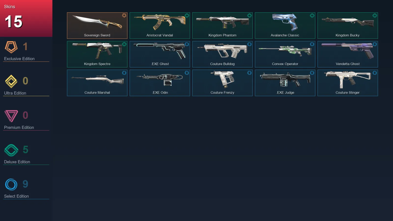 NA | Lv98 | Unranked | 15 Skin | 26 Agent | 69 Buddy — Valorant account