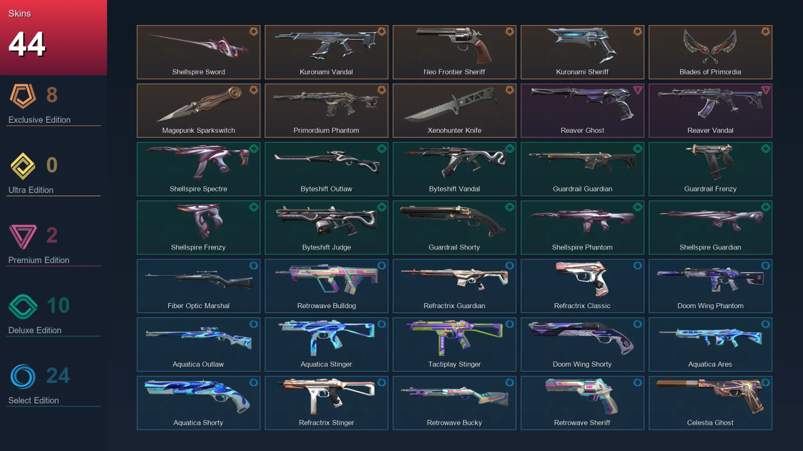 EU | Lv83 | Unranked | 44 Skin | 16 Agent | 47 Buddy — Valorant account