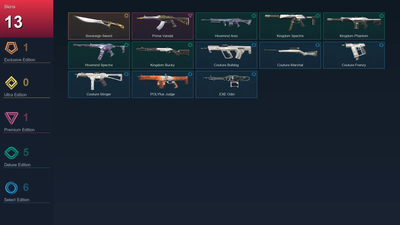 EU | Lv2 | Unranked | 13 Skin | 11 Agent | 13 Buddy — Valorant account