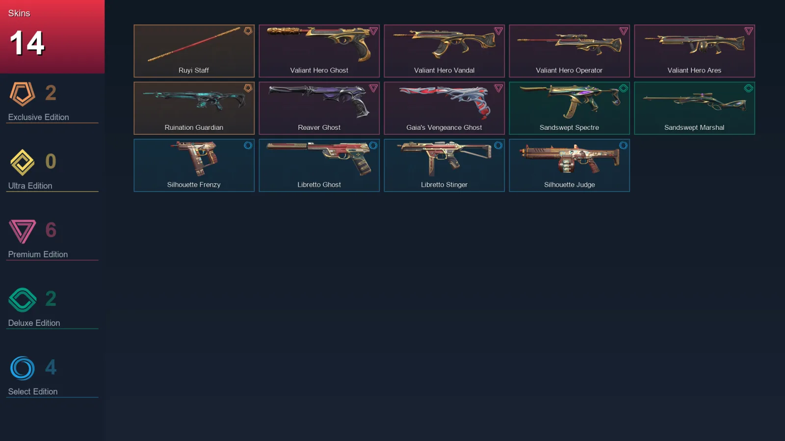 EU | Lv23 | Unranked | 14 Skin | 9 Agent | 14 Buddy — Valorant account