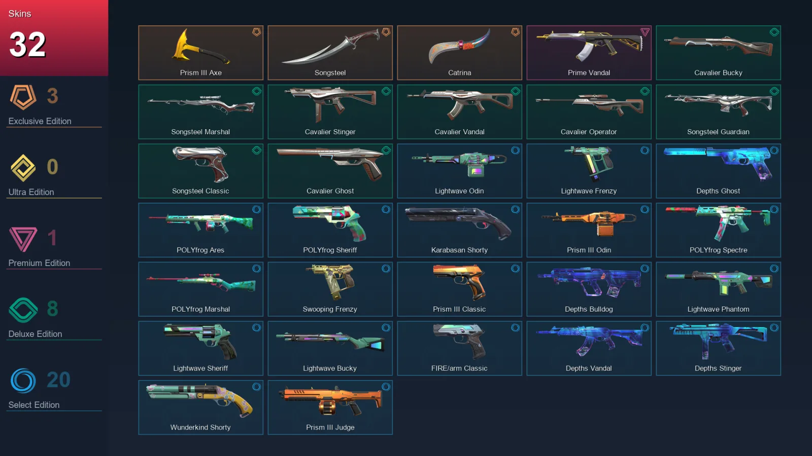 AP | Lv96 | Unranked | 32 Skin | 22 Agent | 58 Buddy