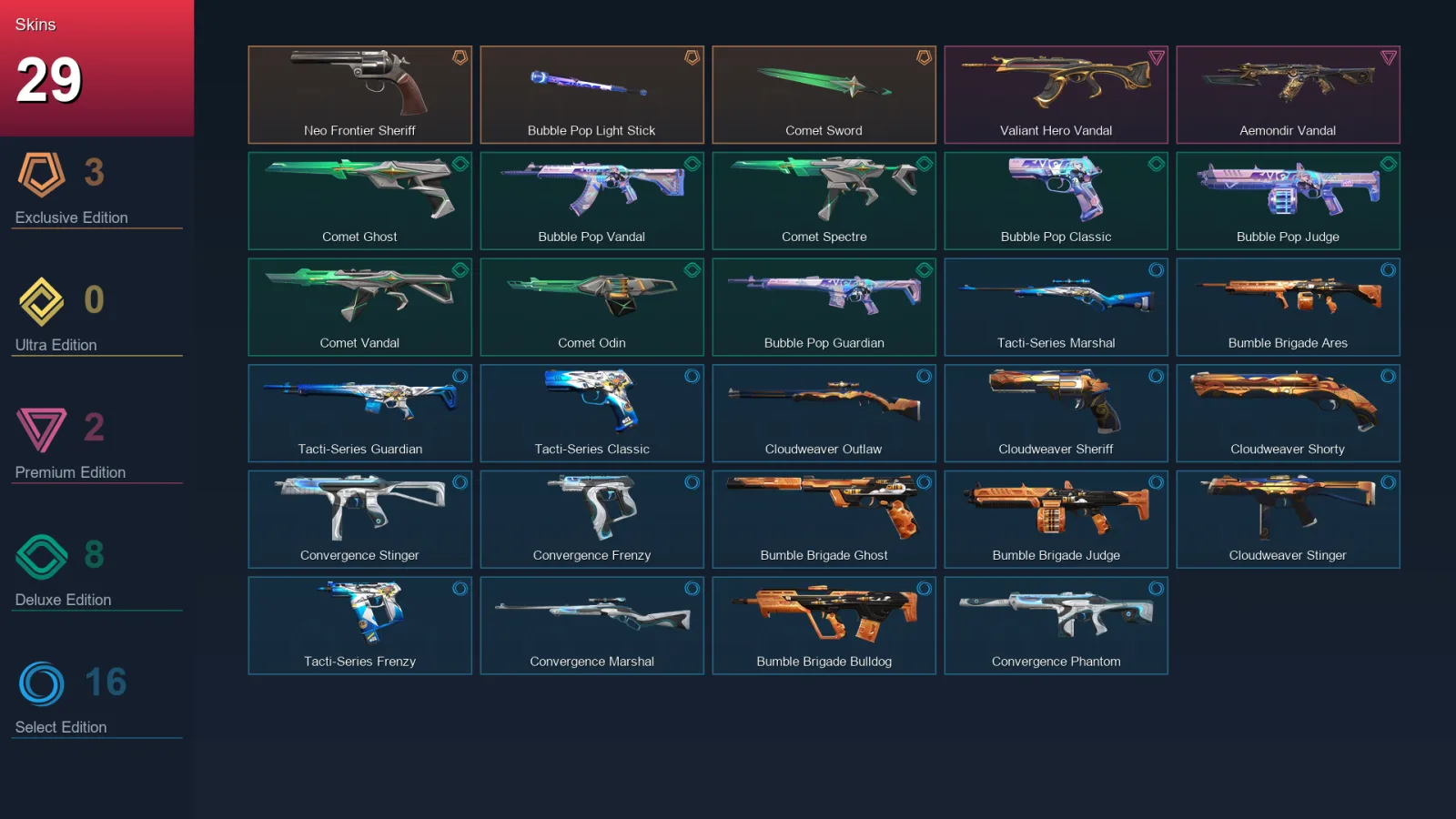 LA | Lv78 | Unranked | 29 Skin | 27 Agent | 39 Buddy