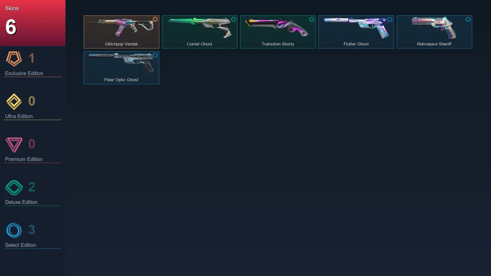 AP | Lv134 | Unranked | 6 Skin | 24 Agent | 32 Buddy