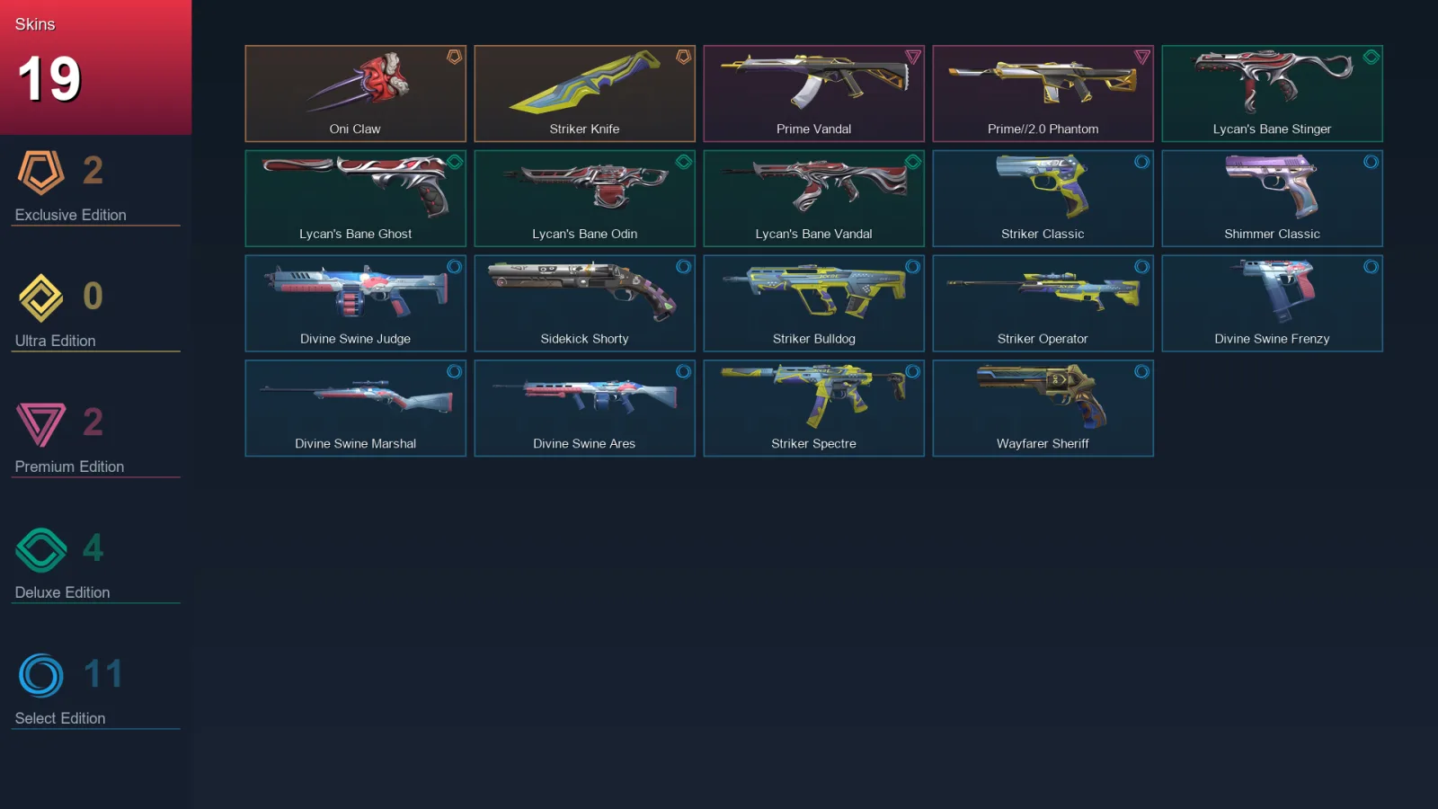 EU | Lv173 | Unranked | 19 Skin | 24 Agent | 67 Buddy — Valorant account