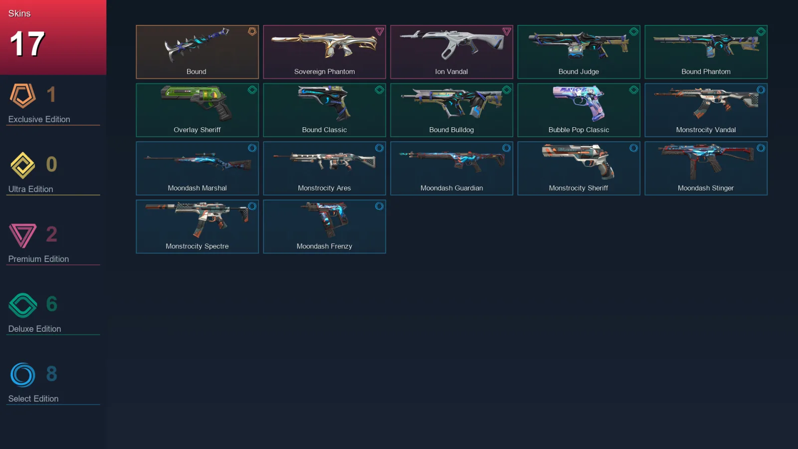 AP | Lv150 | Unranked | 17 Skin | 26 Agent | 67 Buddy