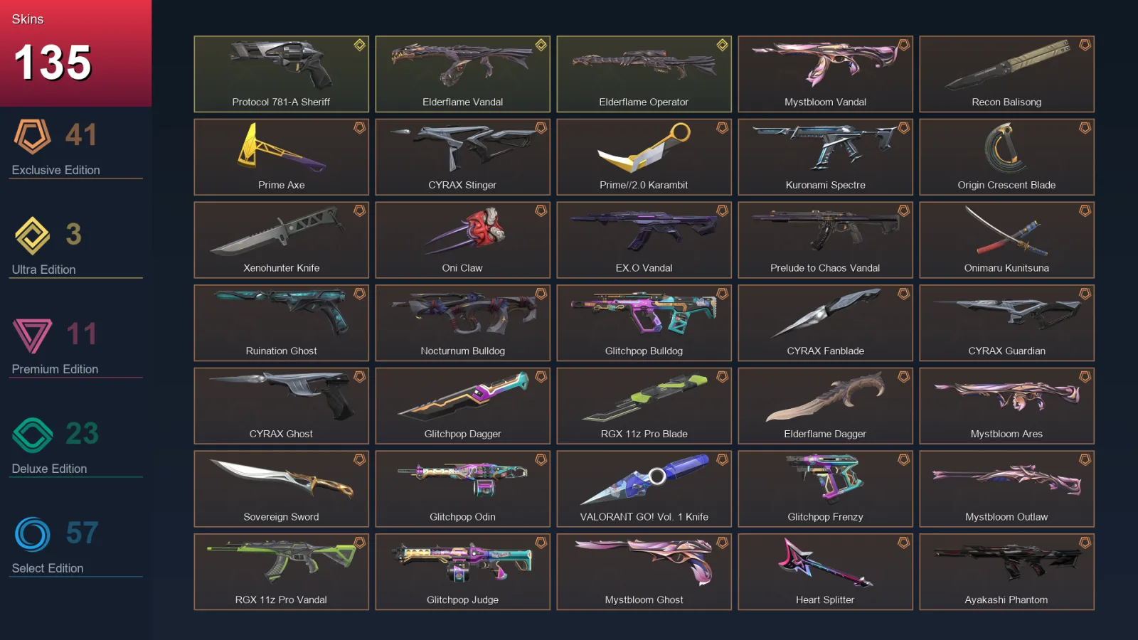 NA | Lv162 | Unranked | 135 Skin | 28 Agent | 110 Buddy — Valorant account