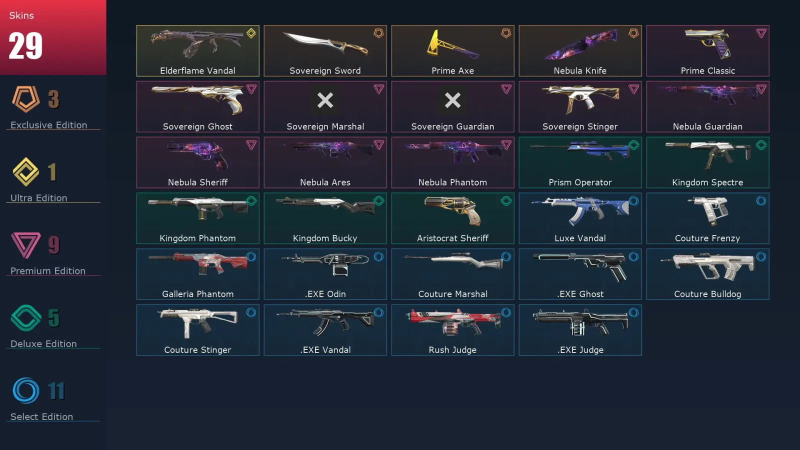 [Valorant] | EU | Level 25 | Diamond 1 | 13 Agents | 29 Skins — Valorant account