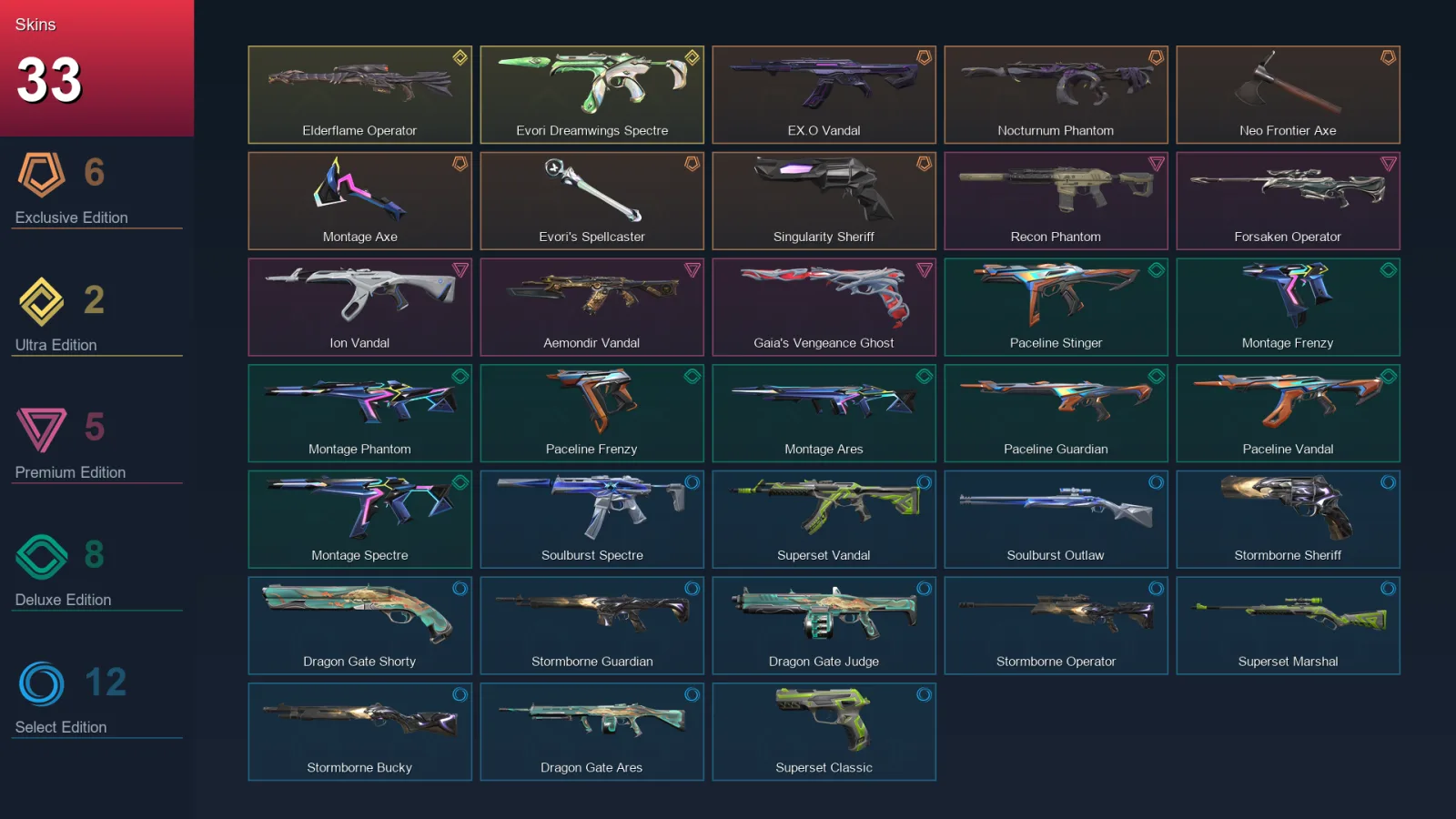 AP | Lv30 | Unranked | 33 Skin | 12 Agent | 21 Buddy — Valorant account