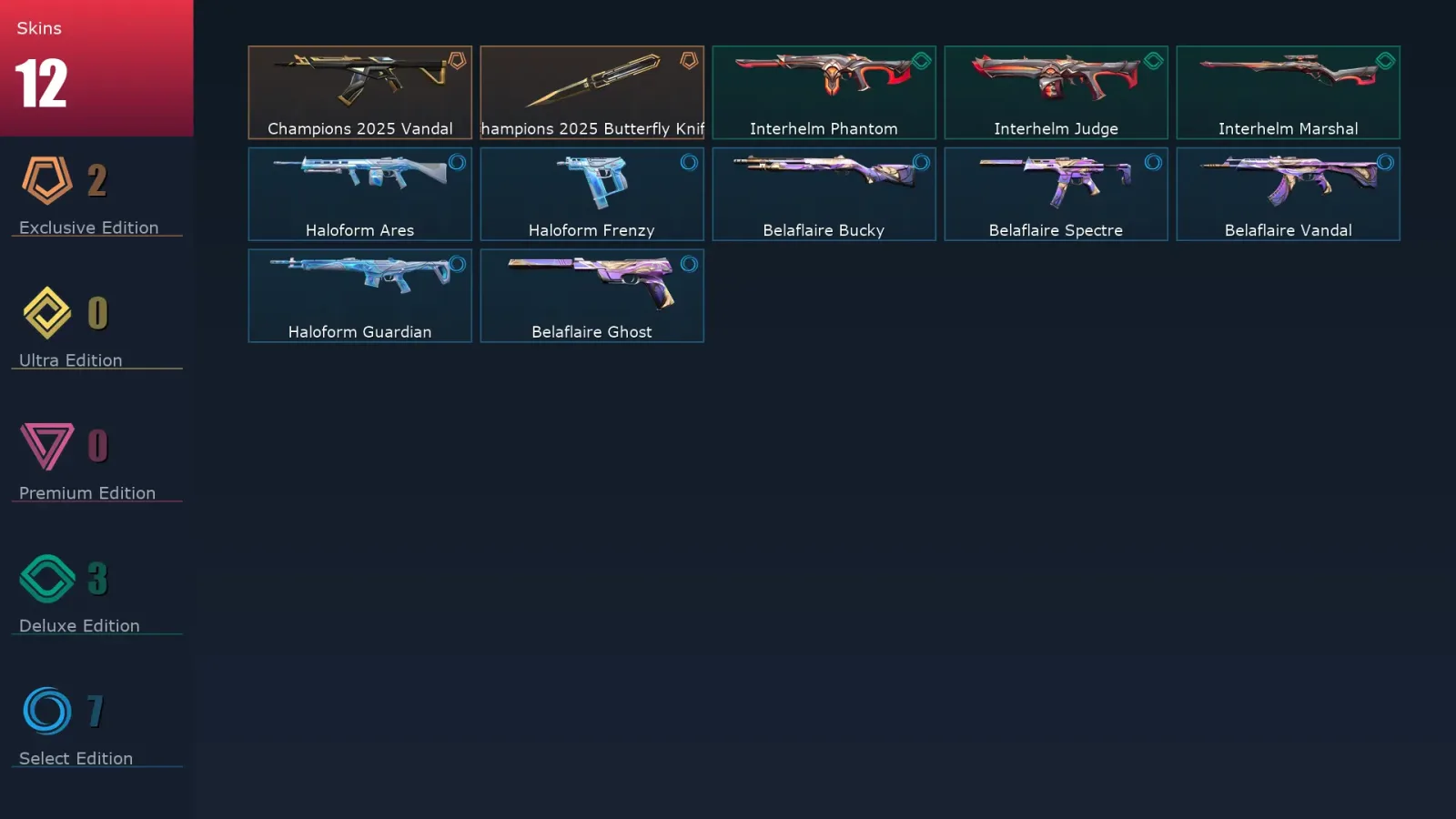[Valorant] | EU | Level 28 | Bronze 2 | 11 Agents | 12 Skins