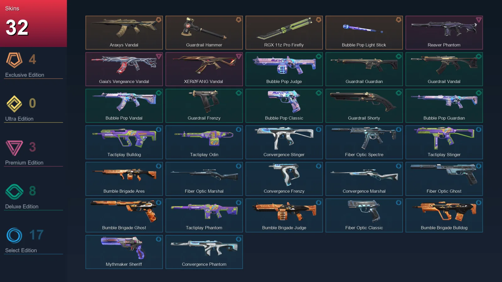 BR | Lv70 | Unranked | 32 Skin | 12 Agent | 39 Buddy