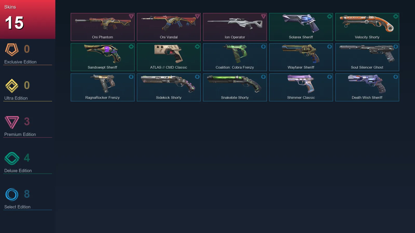 AP | Lv223 | Unranked | 15 Skin | 29 Agent | 85 Buddy — Valorant account