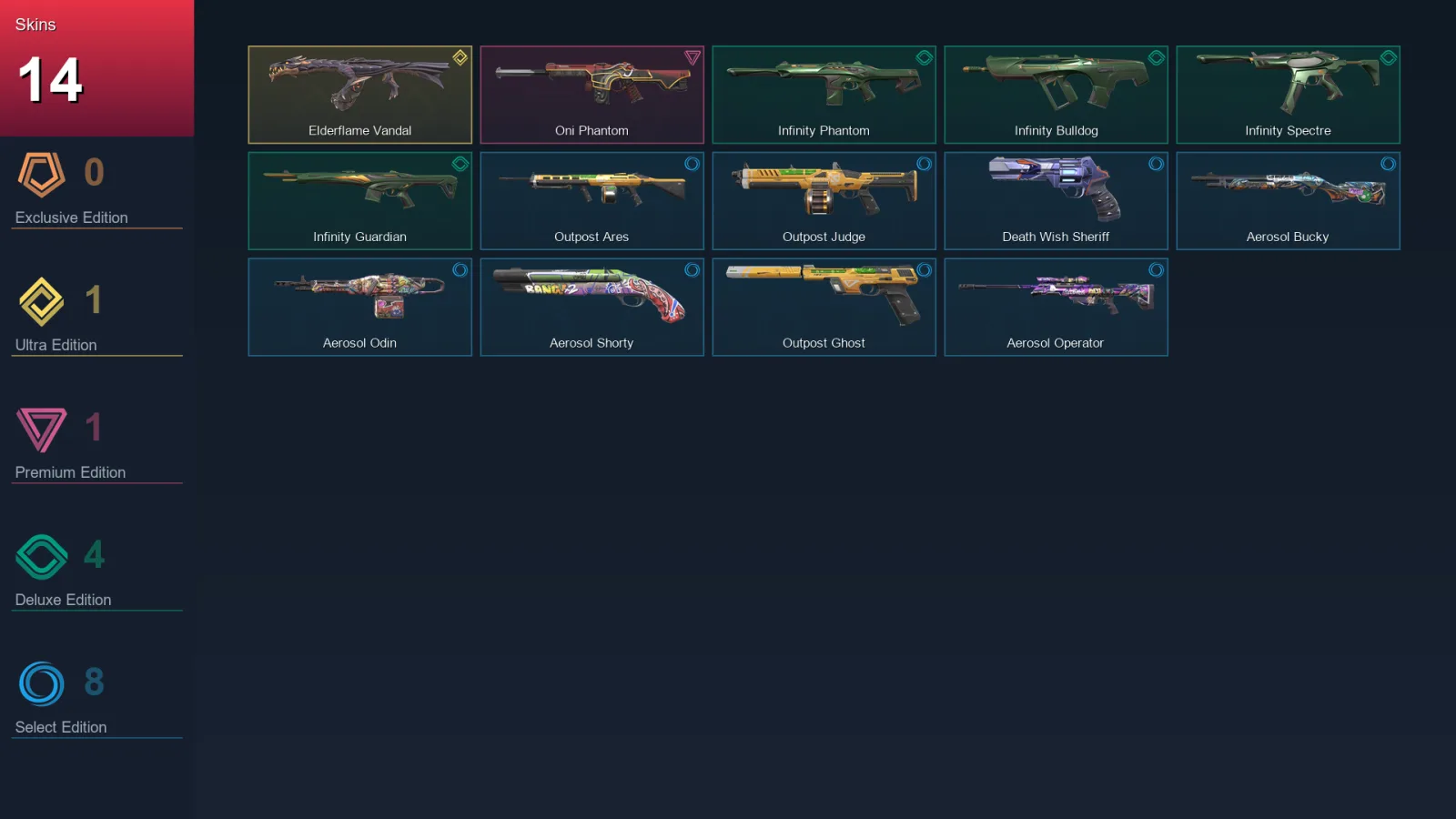 AP | Lv54 | Unranked | 14 Skin | 18 Agent | 27 Buddy