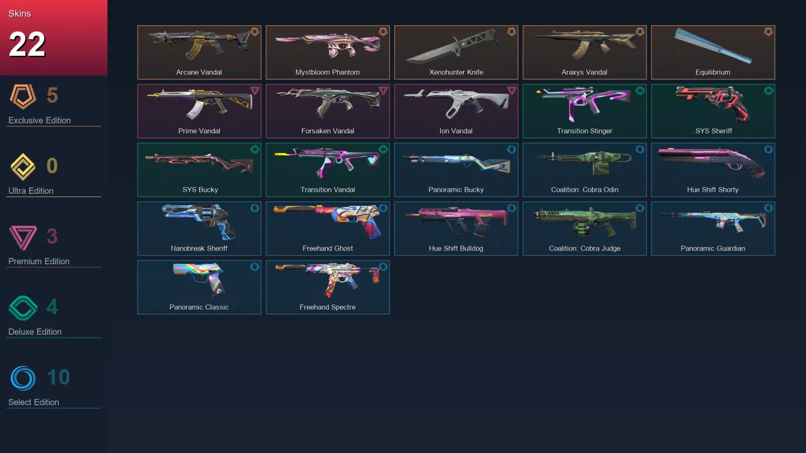AP | Lv111 | Unranked | 22 Skin | 27 Agent | 62 Buddy