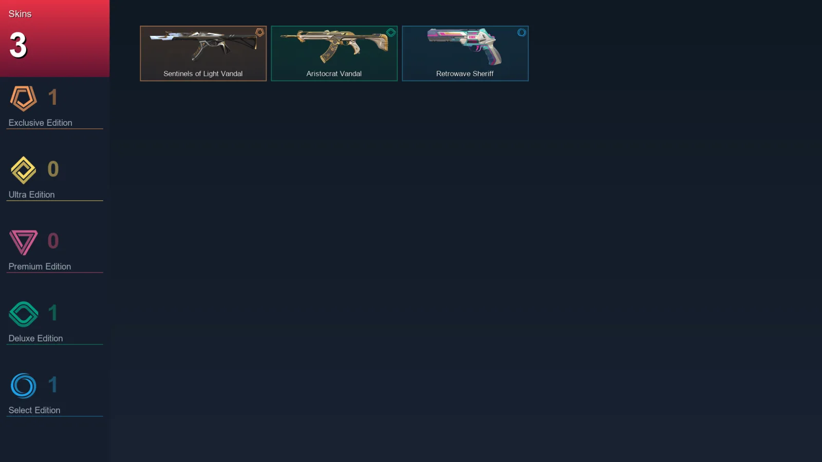 AP | Lv49 | Unranked | 3 Skin | 19 Agent | 15 Buddy