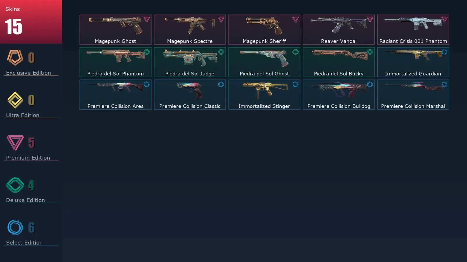 [Valorant] | EU | Level 25 | 8 Agents | 15 Skins
