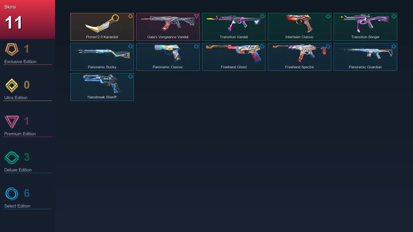 EU | Lv92 | Unranked | 11 Skin | 28 Agent | 30 Buddy — Freehand Spectre