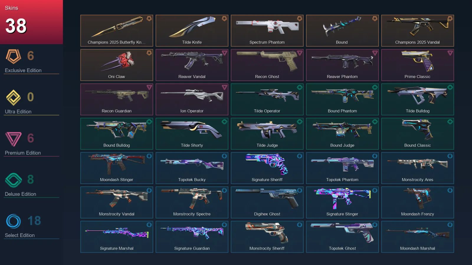 EU | Lv101 | Unranked | 38 Skin | 25 Agent | 54 Buddy