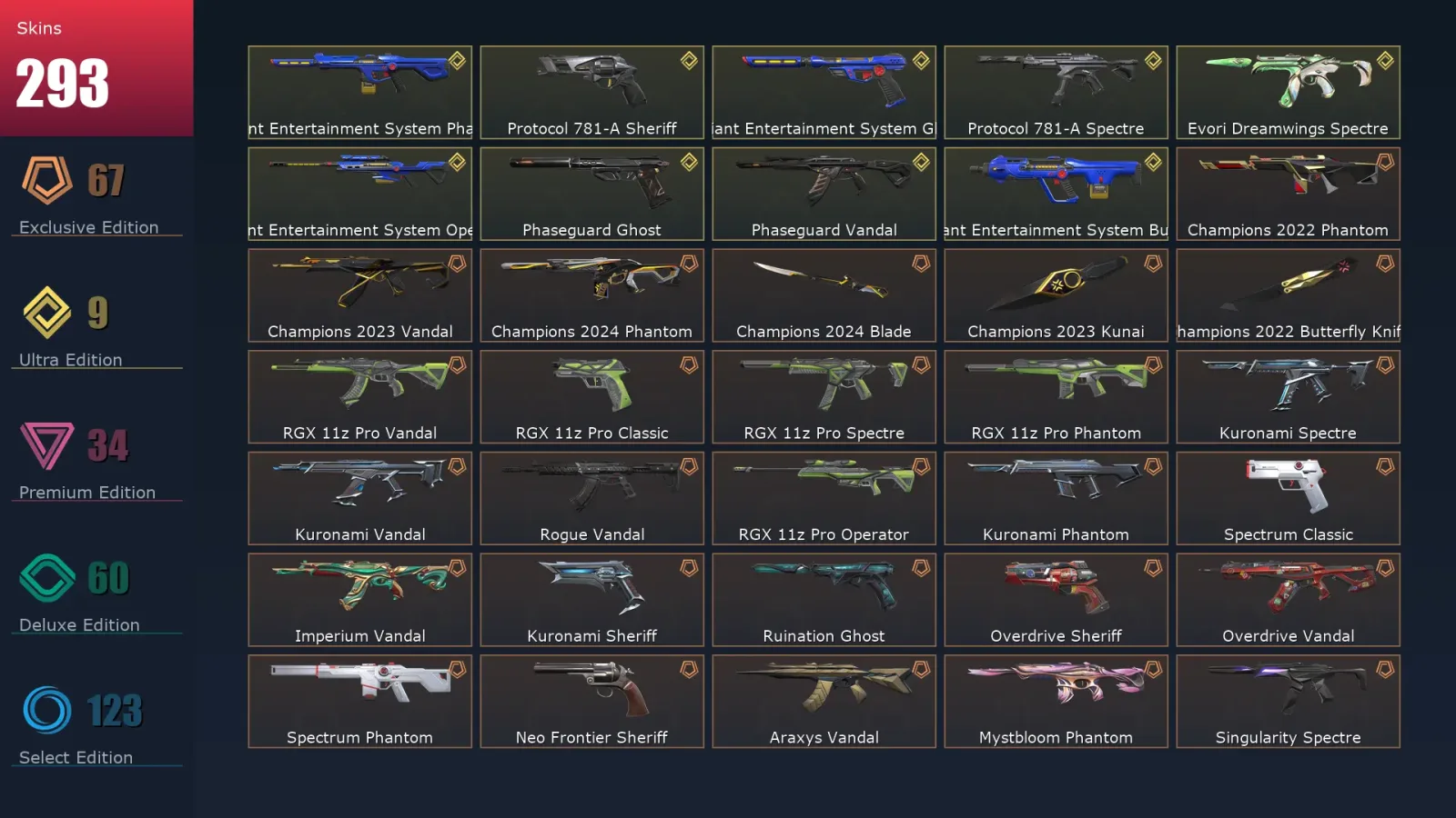 [Valorant] | EU | Level 229 | Platinum 1 | 26 Agents | 296 Skins — Valorant account