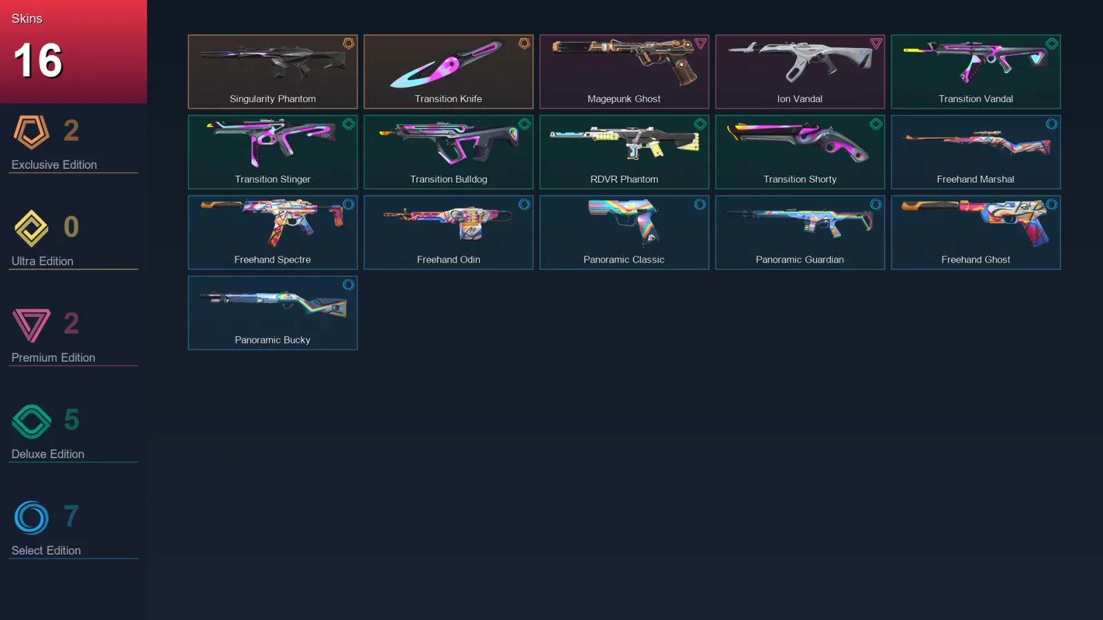 AP | Lv45 | Unranked | 16 Skin | 15 Agent | 17 Buddy — Valorant account