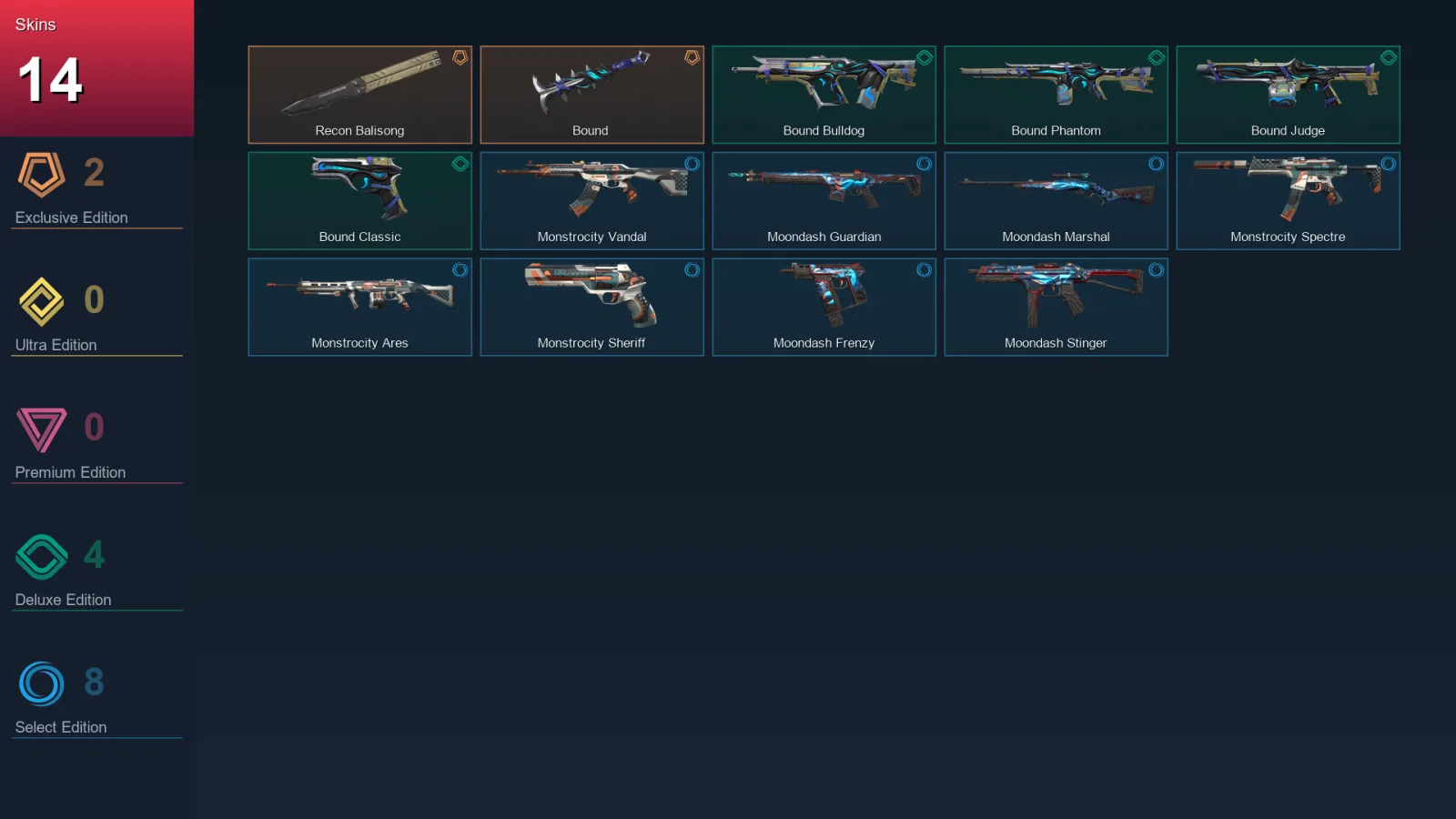 EU | Lv32 | Unranked | 14 Skin | 9 Agent | 14 Buddy