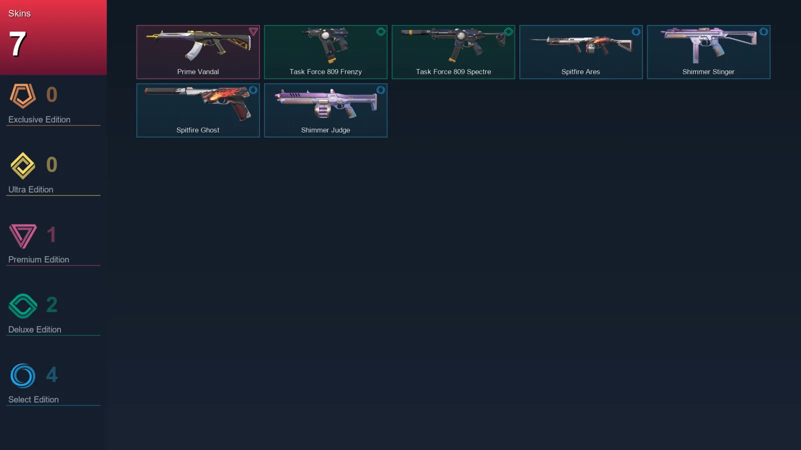 EU | Lv25 | Unranked | 7 Skin | 11 Agent | 11 Buddy