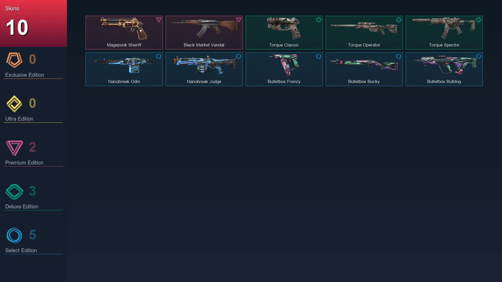NA | Lv41 | Unranked | 10 Skin | 13 Agent | 12 Buddy