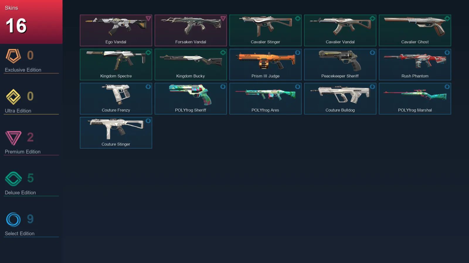 NA | Lv52 | Unranked | 16 Skin | 17 Agent | 36 Buddy — Valorant account