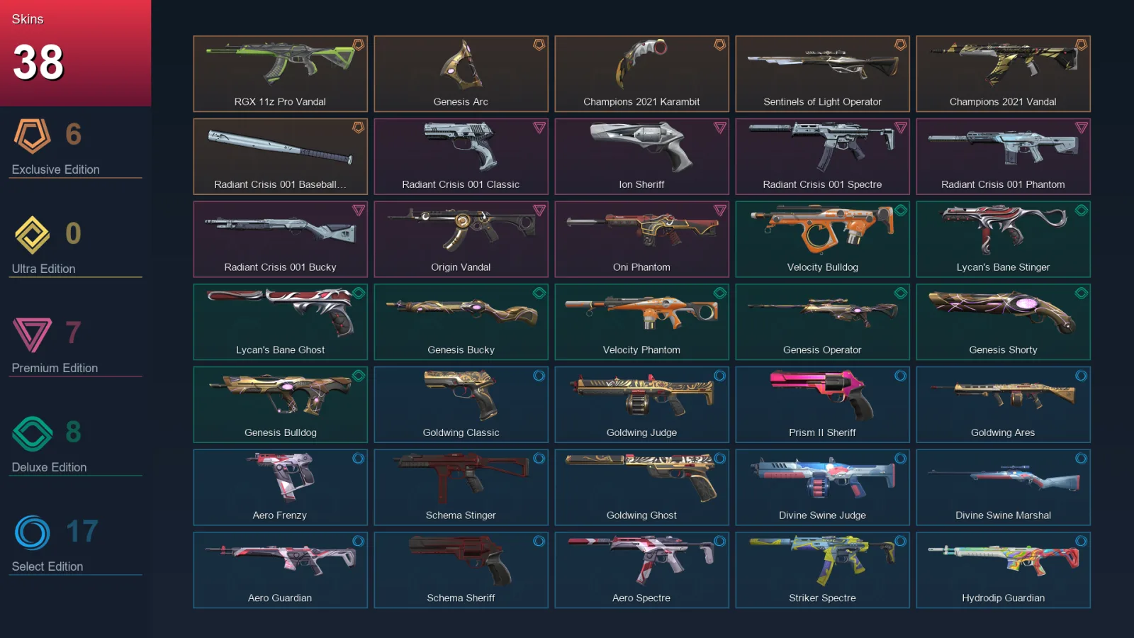 AP | Lv43 | Unranked | 38 Skin | 15 Agent | 26 Buddy — Valorant account