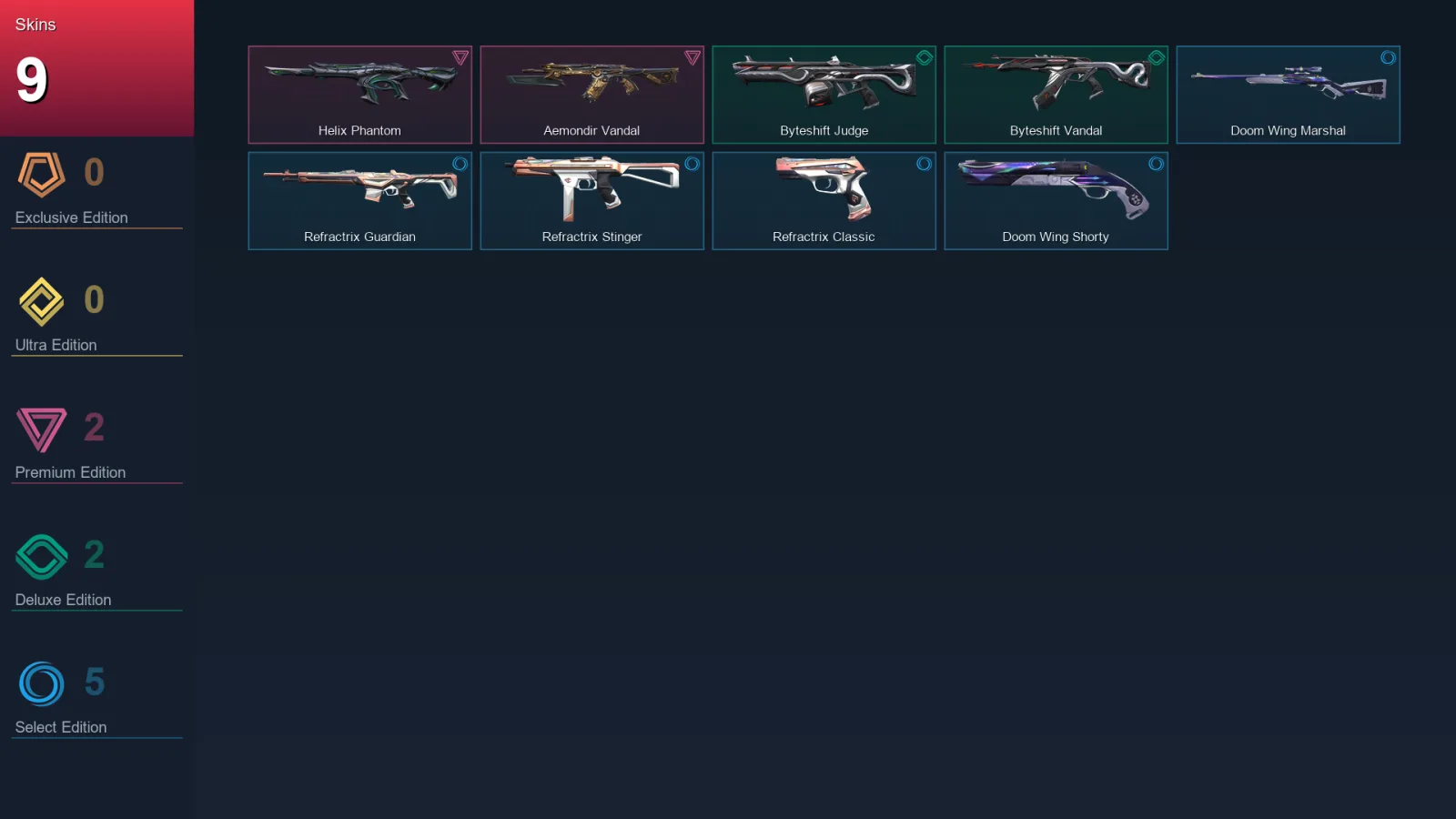 EU | Lv22 | Unranked | 9 Skin | 9 Agent | 8 Buddy