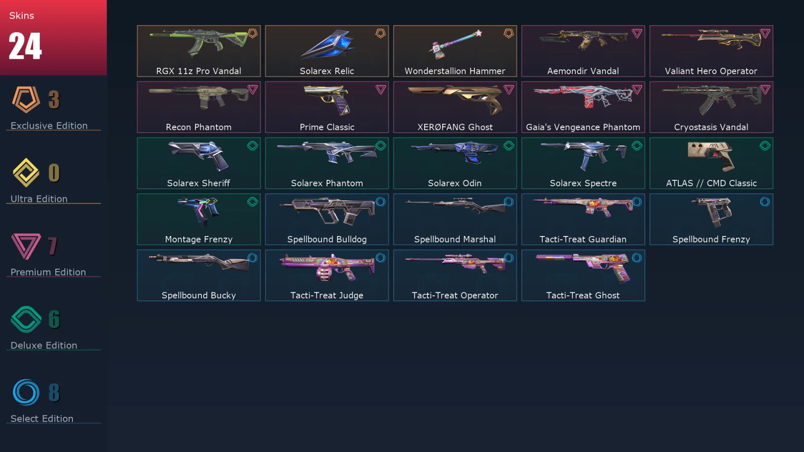 [Valorant] | EU | Level 60 | 15 Agents | 24 Skins