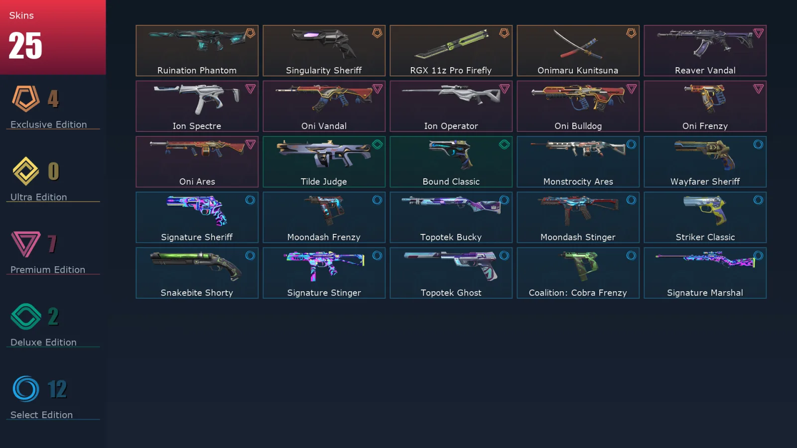 [Valorant] | EU | Level 95 | 21 Agents | 25 Skins