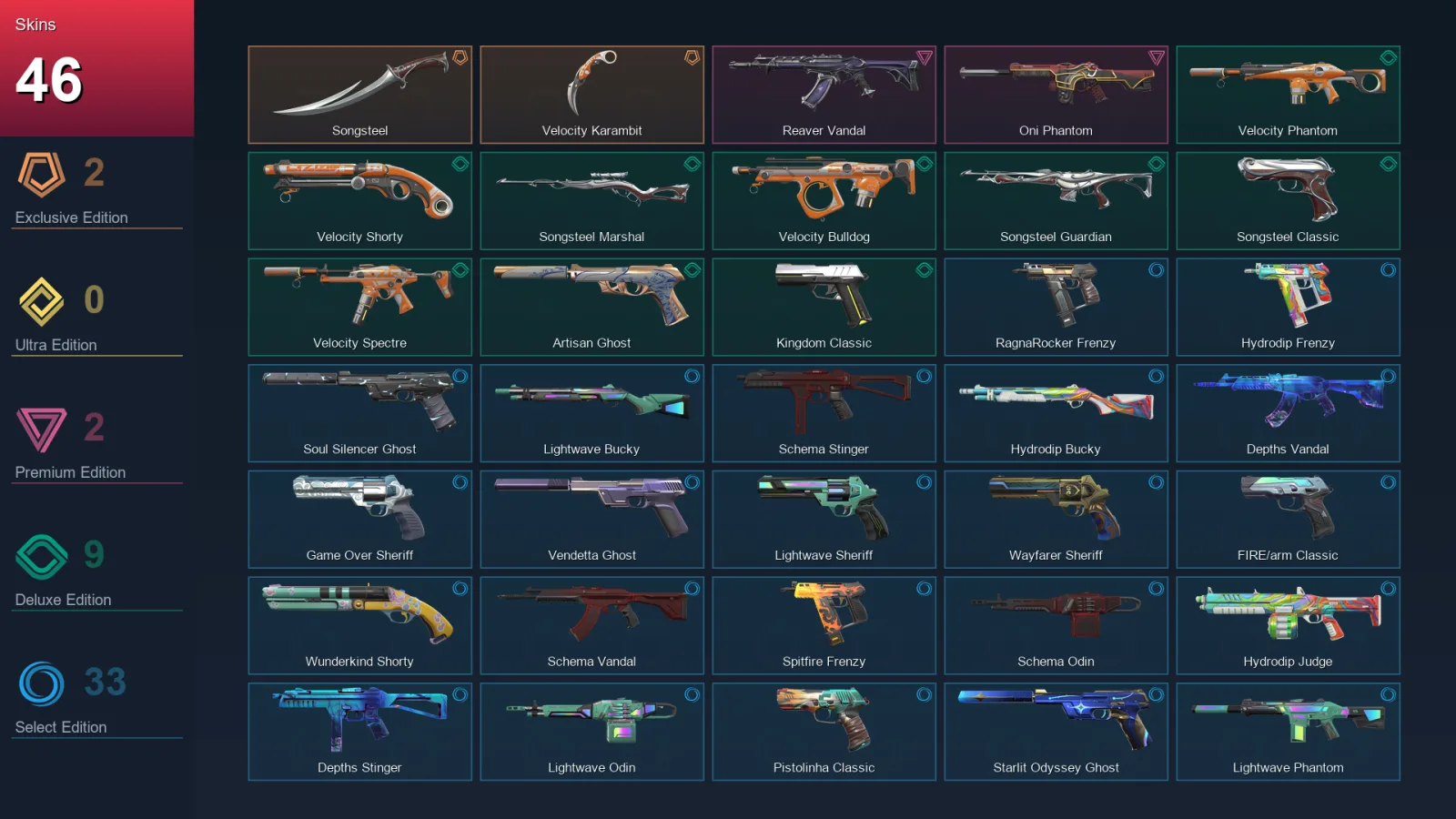 AP | Lv245 | Unranked | 46 Skin | 21 Agent | 86 Buddy — Valorant account