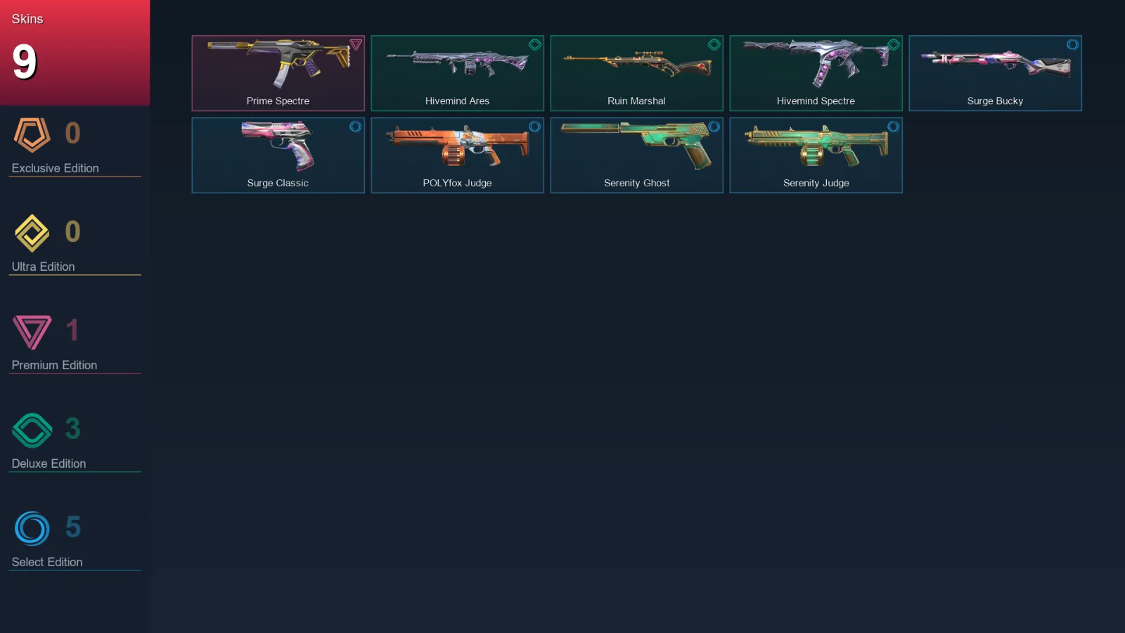 EU | Lv21 | Unranked | 9 Skin | 10 Agent | 15 Buddy