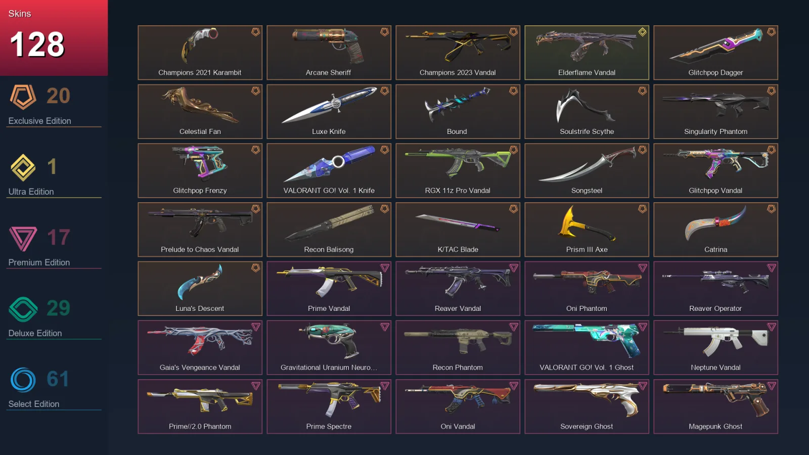EU | Lv151 | Unranked | 128 Skin | 22 Agent | 108 Buddy — Valorant account