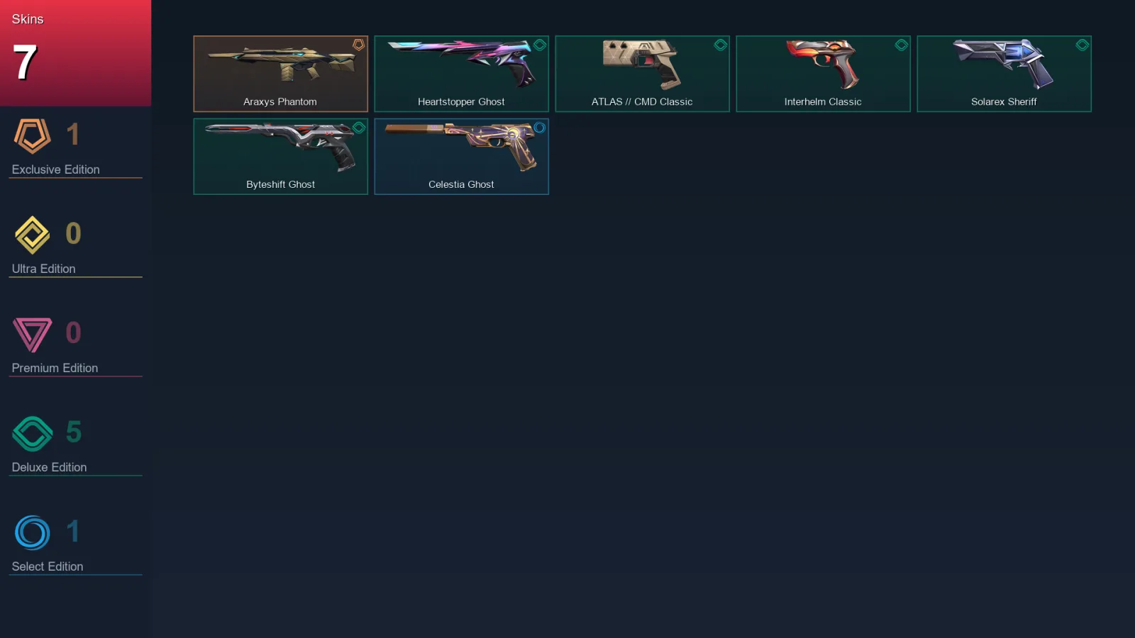 EU | Lv129 | Unranked | 7 Skin | 28 Agent | 37 Buddy — Byteshift Ghost
