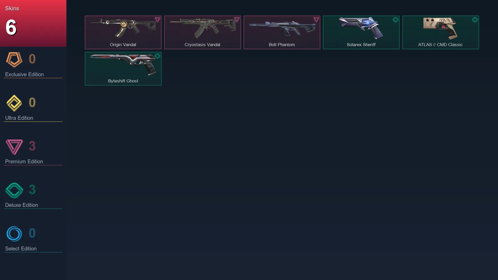 EU | Lv108 | Unranked | 6 Skin | 22 Agent | 31 Buddy