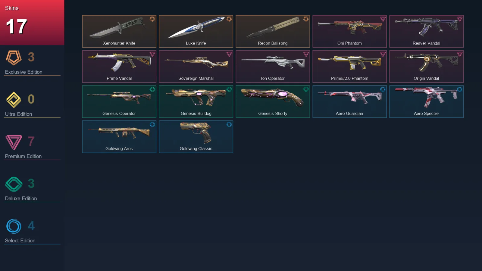 EU | Lv47 | Unranked | 17 Skin | 14 Agent | 19 Buddy