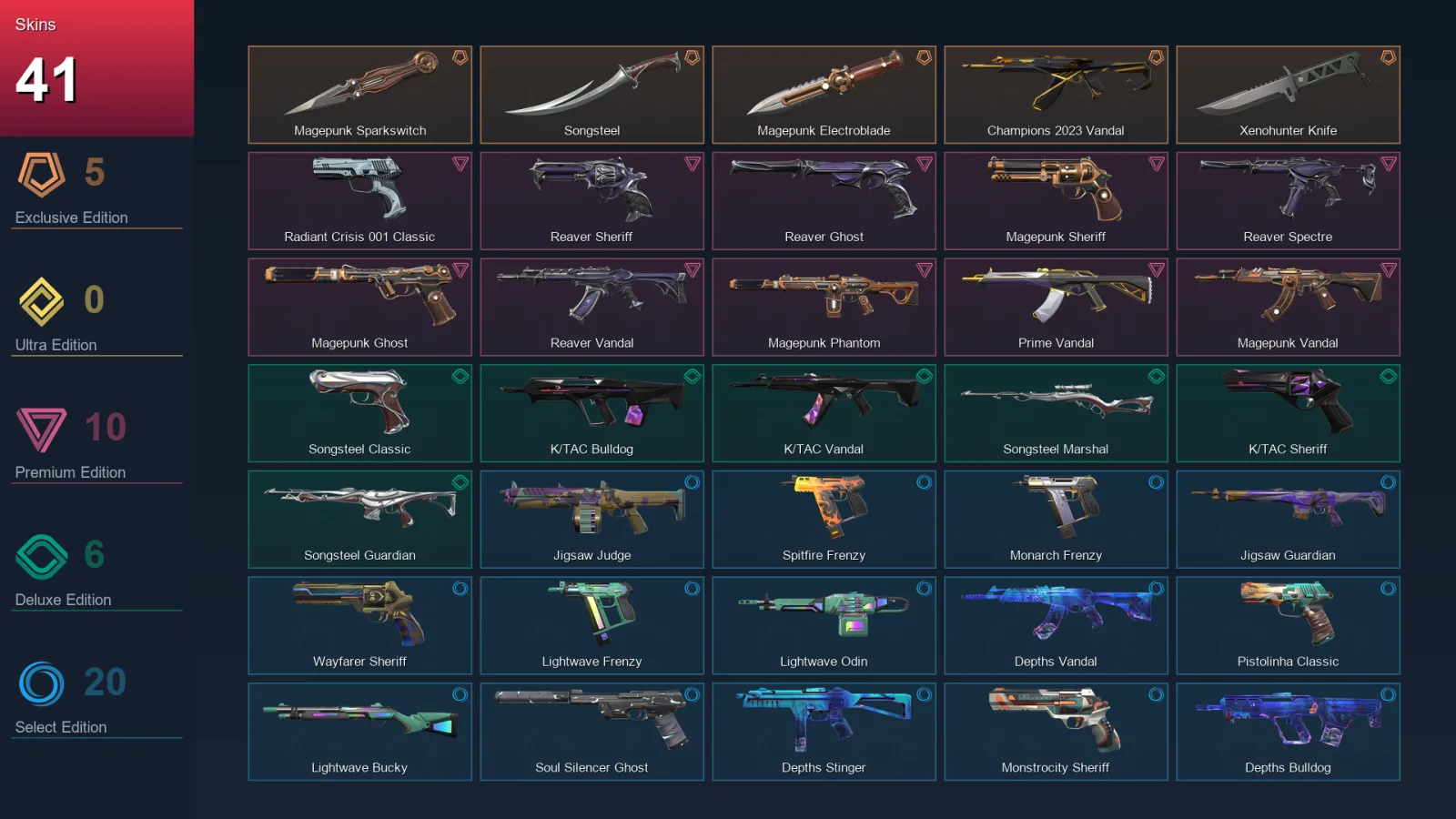 EU | Lv128 | Unranked | 41 Skin | 23 Agent | 83 Buddy
