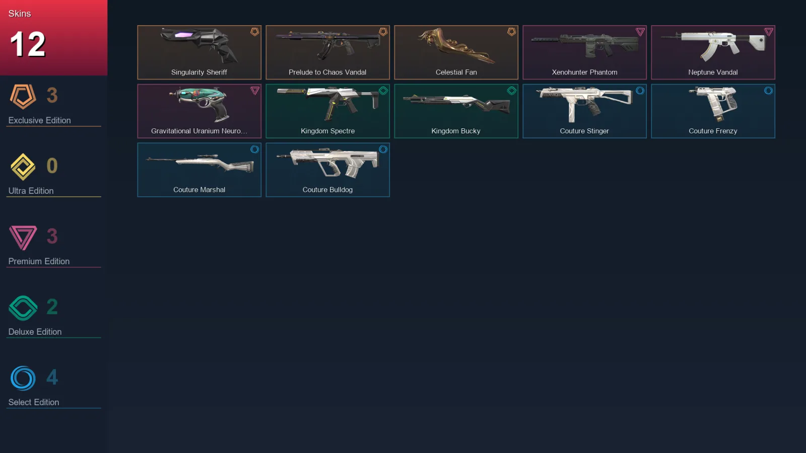 NA | Lv31 | Unranked | 12 Skin | 11 Agent | 24 Buddy