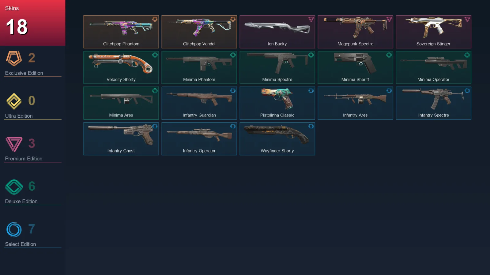 NA | Lv48 | Unranked | 18 Skin | 13 Agent | 36 Buddy — Valorant account