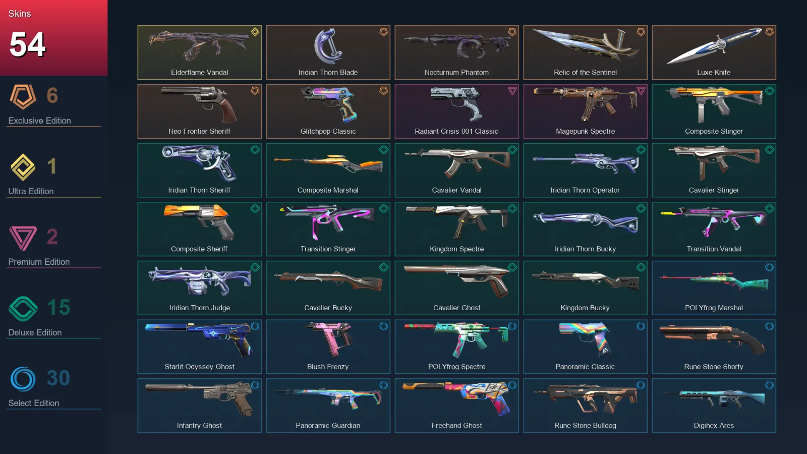 EU | Lv68 | Unranked | 54 Skin | 27 Agent | 59 Buddy
