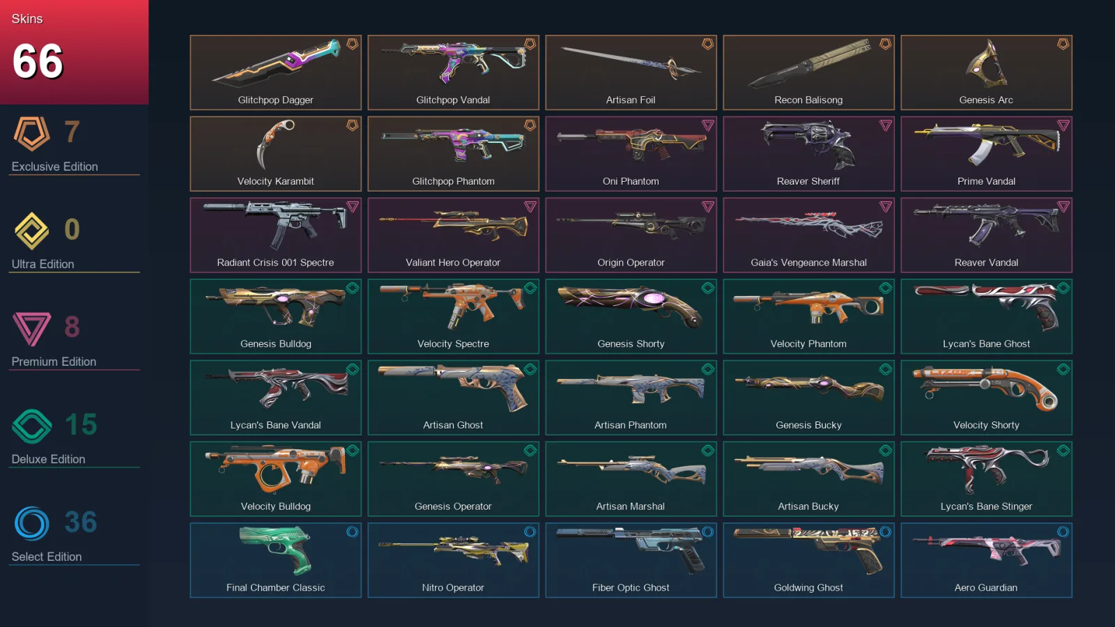 AP | Lv186 | Unranked | 66 Skin | 28 Agent | 107 Buddy