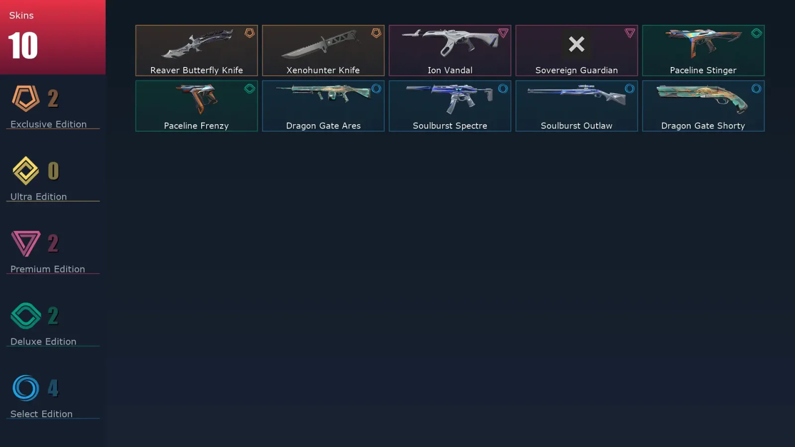 [Valorant] | EU | Level 10 | 8 Agents | 10 Skins — Valorant account
