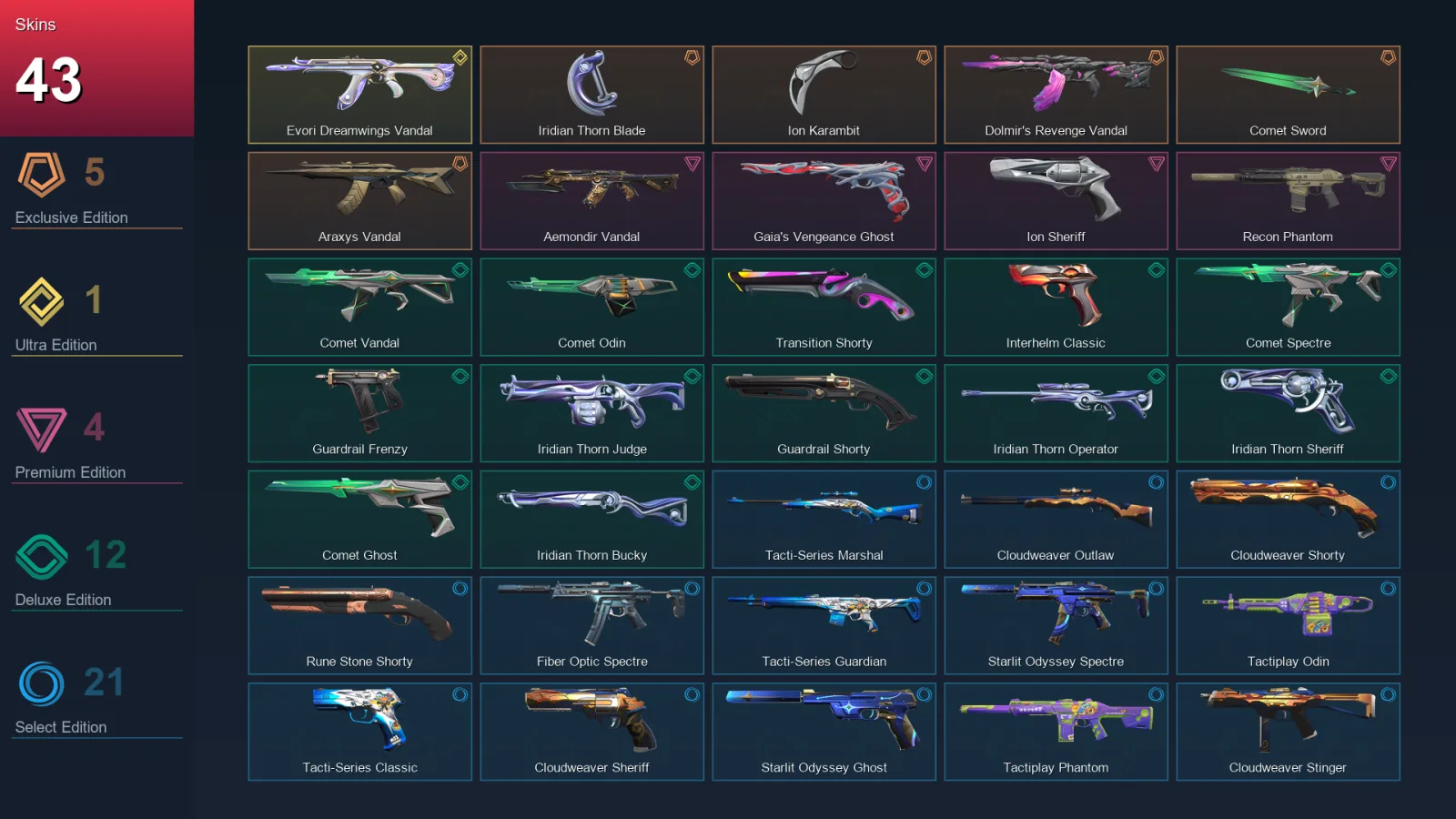 EU | Lv146 | Unranked | 43 Skin | 28 Agent | 66 Buddy — Comet Ghost