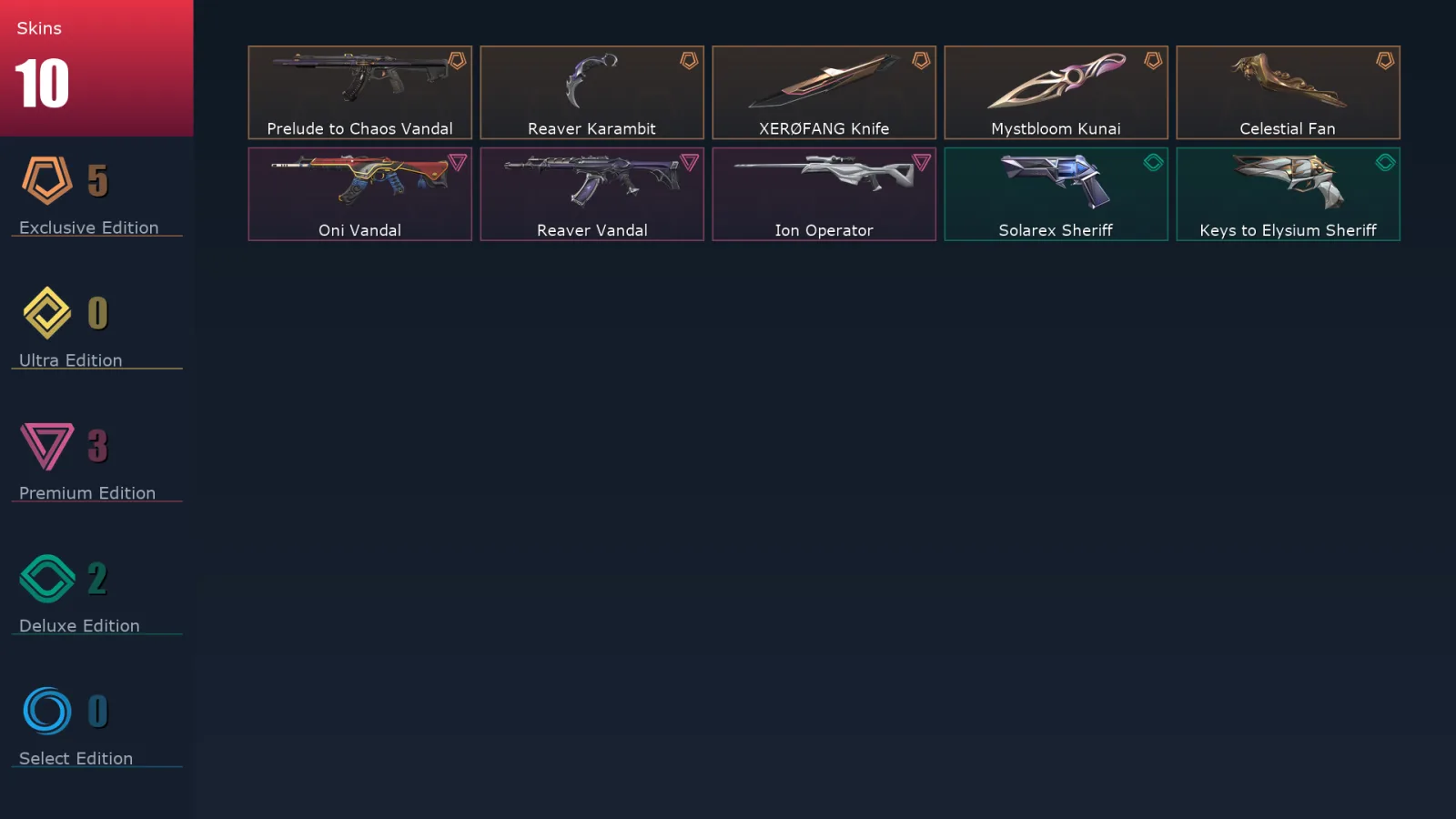[Valorant] | EU | Level 112 | Diamond 3 | 29 Agents | 10 Skins