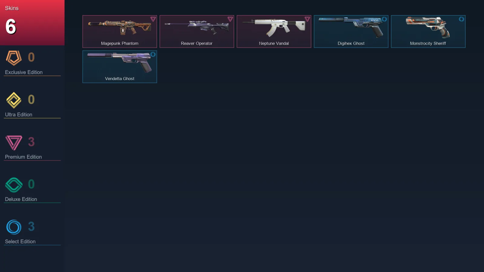 EU | Lv110 | Unranked | 6 Skin | 22 Agent | 28 Buddy