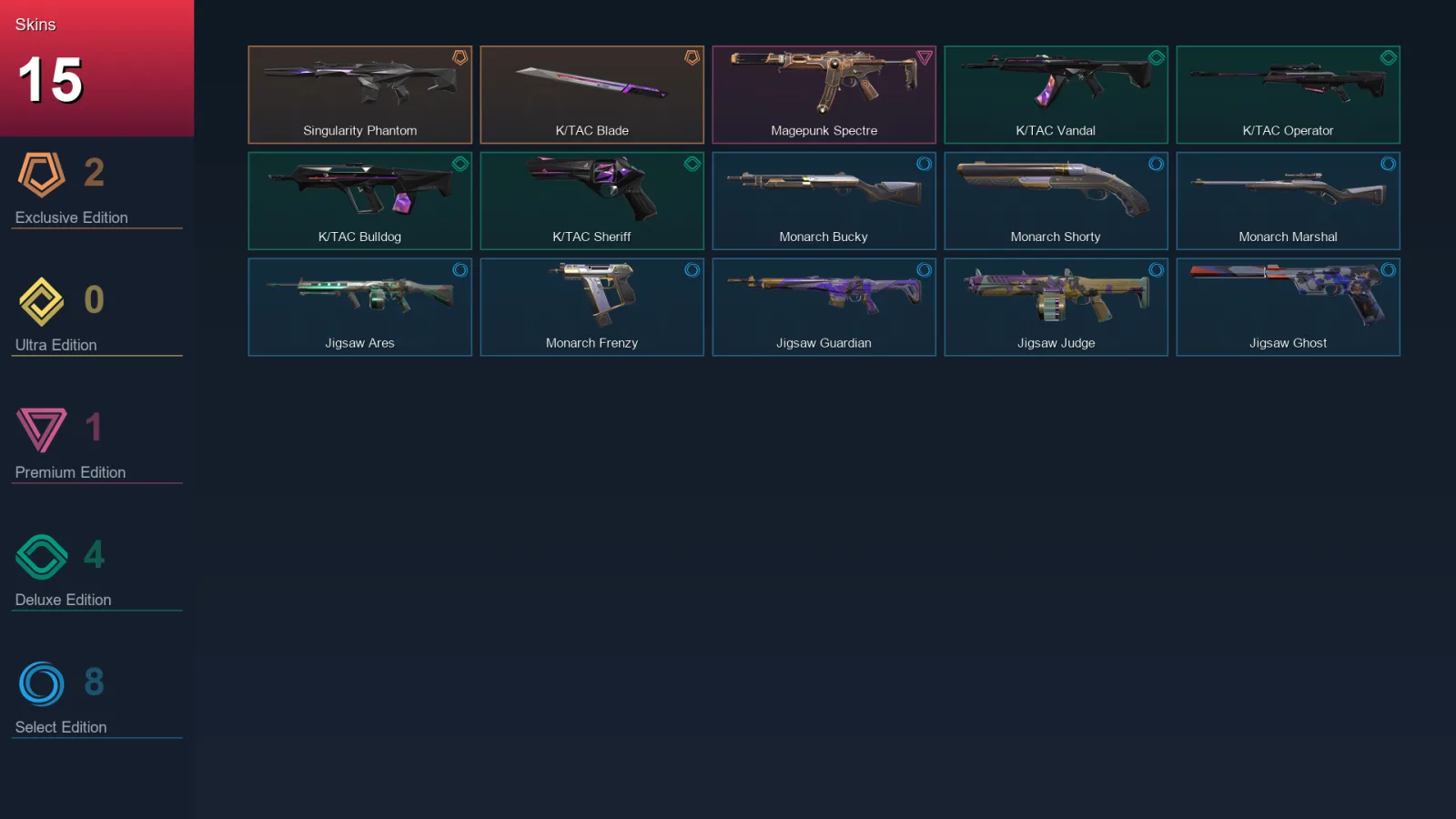 EU | Lv38 | Unranked | 15 Skin | 12 Agent | 15 Buddy