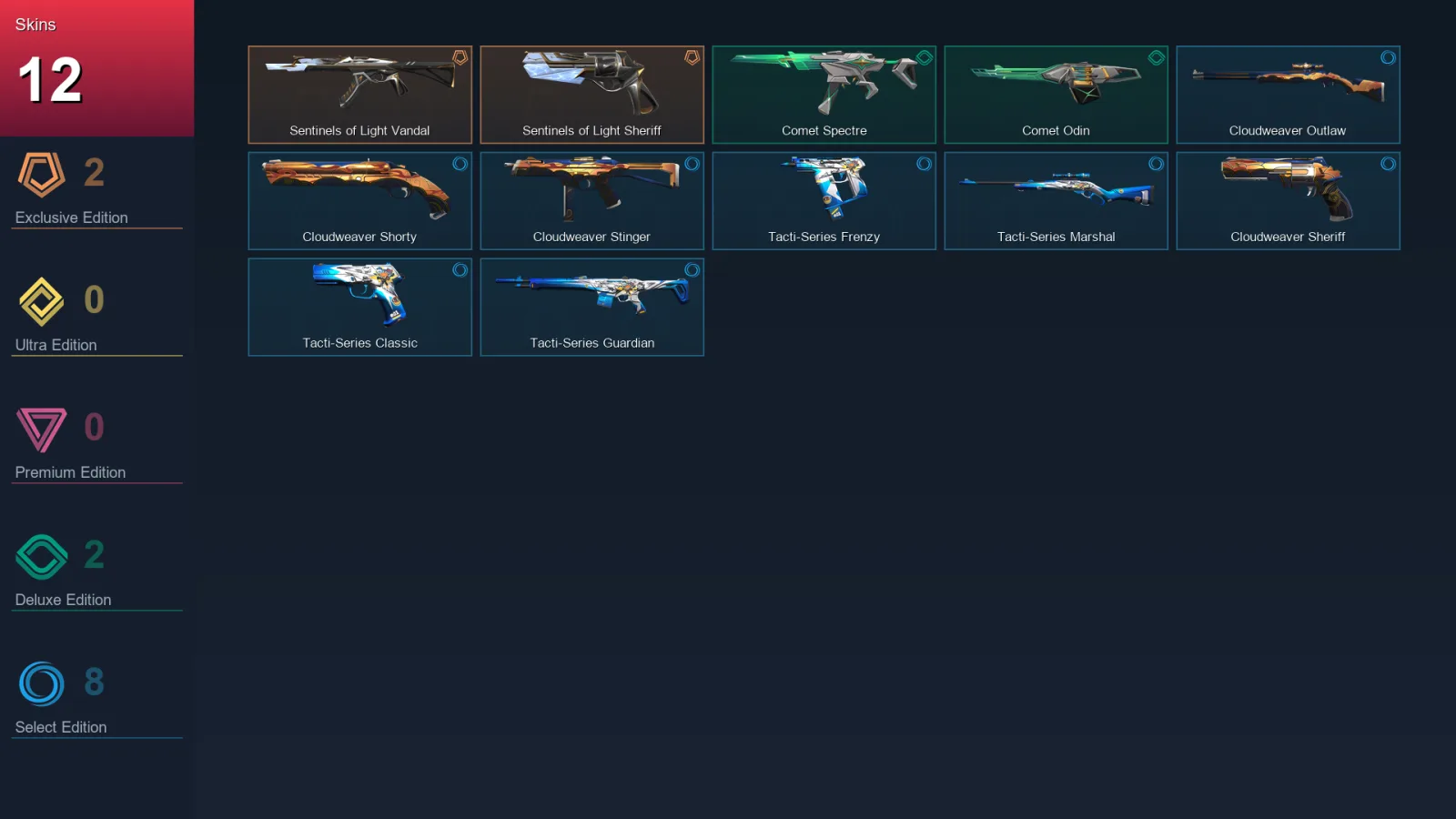AP | Lv54 | Unranked | 12 Skin | 19 Agent | 20 Buddy